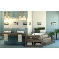Декор Cersanit Olivia 25x40 blue spa1