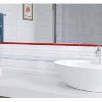 Фриз стеклянный Cersanit 1,5x40 red