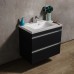Тумба Fancy Marble Borneo сіра + умивальник Lucia 800