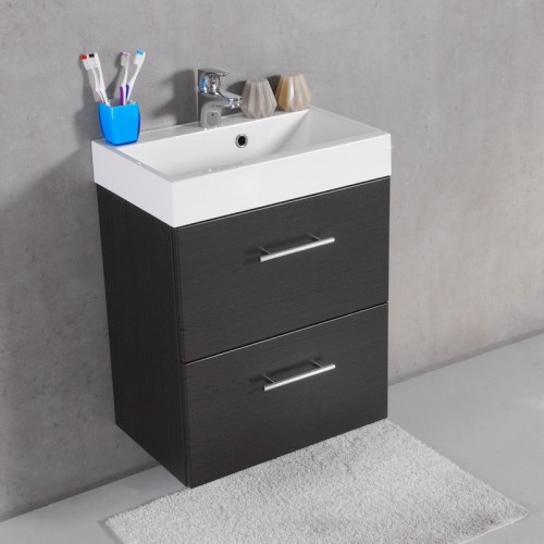 Тумба Fancy Marble Crete венге + раковина UM-550