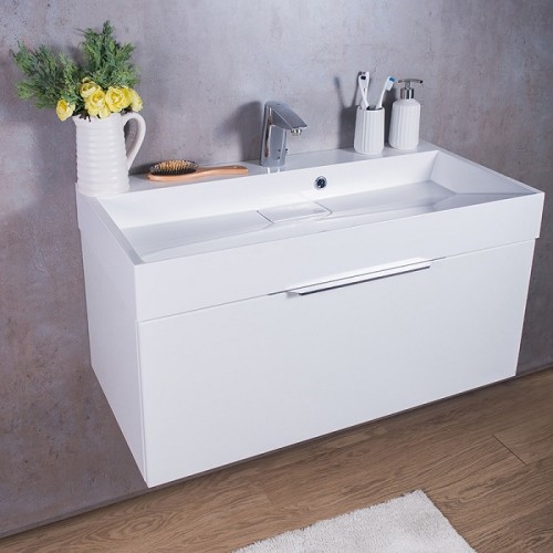 Тумба Fancy Marble Bermuda 1 з умивальником Ashley 900C