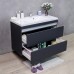Тумба Fancy Marble Borneo сіра + умивальником Lucia 1000
