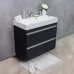 Тумба Fancy Marble Borneo сіра + раковина Ashley 900