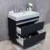 Тумба Fancy Marble Borneo сіра + раковина Ashley 900