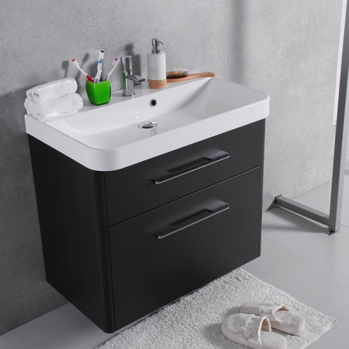 Тумба Fancy Marble Devon венге з раковиною Carla 800