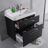 Тумба Fancy Marble Devon венге з раковиною Carla 800