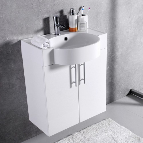Тумба Fancy Marble Ibiza 600 + раковина Comfort 612C