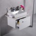 Тумба Fancy Marble Santa Cruz 800 + раковина Lily 600 з білої стільницею