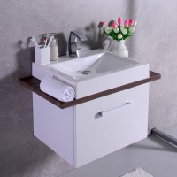 Тумба Fancy Marble Santa Cruz 800 + раковина Lily 600 з темною стільницею