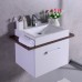 Тумба Fancy Marble Santa Cruz 800 + раковина Lily 600 з темною стільницею
