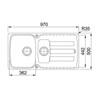 Кухонна мийка Franke Antea AZG 651 97х50 білий (114.0498.080)