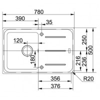 Кухонная мойка Franke Impact IMG 611 78х50 шоколад (114.0502.873)