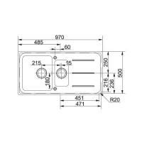 Кухонная мойка Franke Impact IMG 651 97х50 белый (114.0363.848)