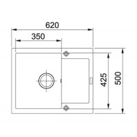 Кухонна мийка Franke Maris MRG 611 62 62х50 ваніль (114.0381.003) 