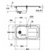 Мойка для кухни Grohe K300 860x500 + смеситель Eurosmart однорычажный (31565SD0)