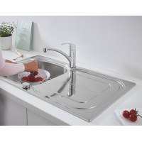 Мойка для кухни Grohe K300 860x500 + смеситель Eurosmart однорычажный (31565SD0)