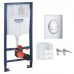 Инсталляция Grohe Rapid SL 3 в 1 39503000 c панелью смыва Skate Air 38505000 хром