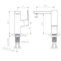 Змішувач для умивальника Imprese Grafiky чорний ZMK041807012 (35)