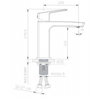 Змішувач для раковини Imprese Grafiky чорний ZMK041807010 (35)