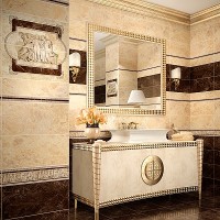 Декор Интеркерама Emperador 23x50 коричневый