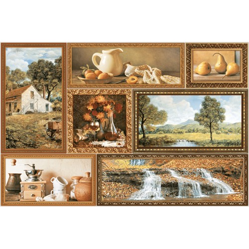 Декор Intercerama Grani 23x35 коричневый