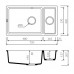 Кухонная мойка Marmorin LANDO 1,5KO 720x420 цвет Ecru (709503011)