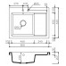 Кухонная мойка Marmorin NERO 800x610 (7141130xx)