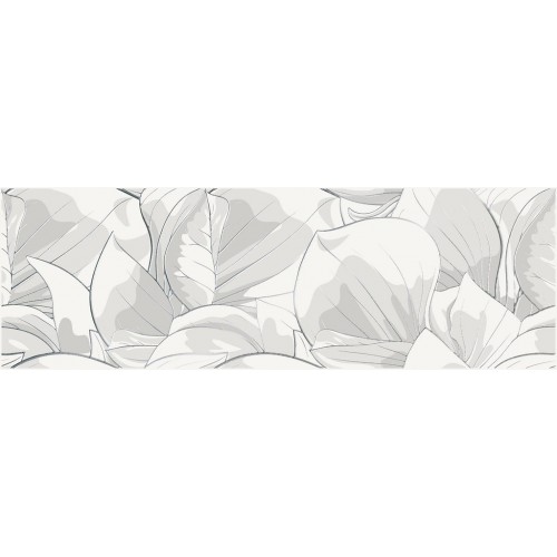 Декор Opoczno Flower Cemento 24x74 white inserto
