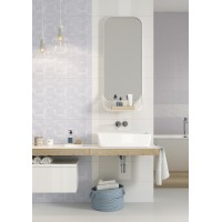 Декор Opoczno Glamour 24x74 white inserto geo
