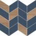 Мозаика Opoczno Love You Navy Half Mosaic Satin 29x29
