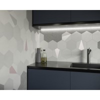 Декор Paradyz Esagon Concrete 17,1x19,8 Silver Inserto C