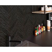 Плитка Paradyz Scandiano 6,6x24,5 nero struktura elewacja
