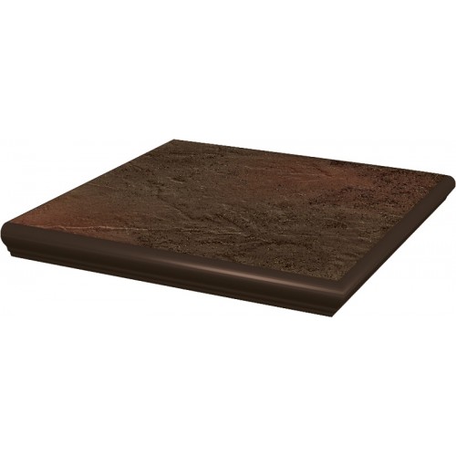 Ступень угловая с капиносом Paradyz Semir 33x33 brown narozna