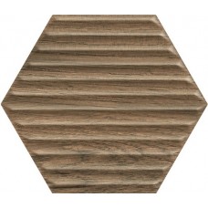 Декор Paradyz Serene Heksagon brown struktura 19,8x17,1