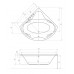 Ванна Radaway Keria 150x150 з ніжками (WA1-37-150x150U)