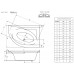 Ванна Radaway Mistra 170x110 ліва + ніжки (WA1-07-170x110L)