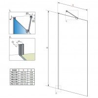 Штора для ванны Radaway Idea Black PNJ 1000x1500 черный/прозрачное (10001100-54-01)