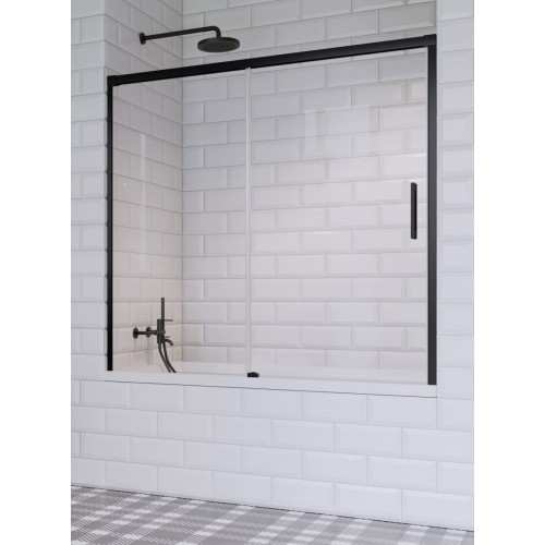 Штора для ванны Radaway Idea Black PN DWJ 1600Lx1500 черный/прозрачное (10003160-54-01L)