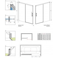 Штора для ванны Radaway Idea Black PN DWJ 1600Lx1500 черный/прозрачное (10003160-54-01L)