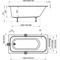 Ванна Ravak Chrome Slim 150x70 (C721300000)