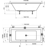 Ванна Ravak Formy 01 Slim 170x75 (C691300000)