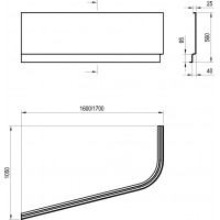 Панель для ванни Ravak Chrome 160x105 R (CZA6100A00)