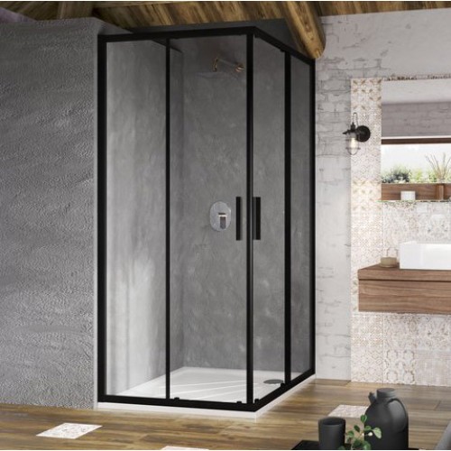 Душевая кабина Ravak Blix Slim BLSRV2-90 черный/transparent (X1LM70300Z1)
