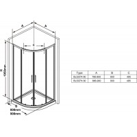 Душевая кабина Ravak Blix Slim BLSCP4-80 черный/transparent (X3BM40300Z1)