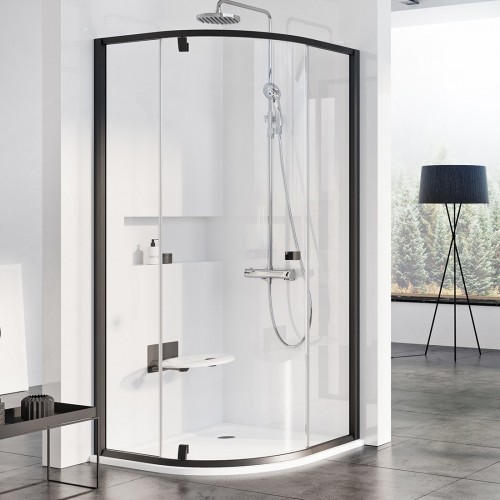 Душевая кабина Ravak Pivot PSKK3-100 черный/transparent (376AA300Z1)
