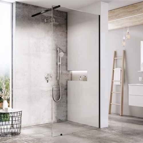 Душевой уголок Ravak Walk-In Wall 110 черный/transparent (GW9WD0300Z1)
