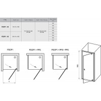 Душевые двери Ravak Pivot PDOP1-80 черный/transparent (03G40300Z1)