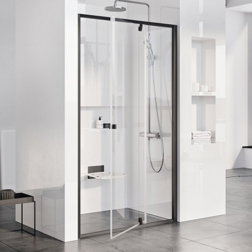 Душевые двери Ravak Pivot PDOP2-120 черный/transparent (03GG0300Z1)