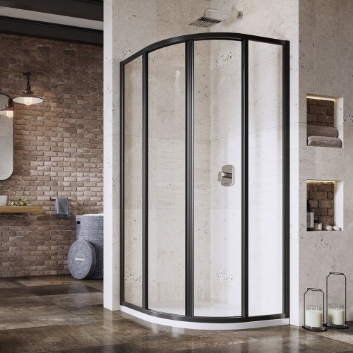 Душевой уголок Ravak Supernova SKCP4-80 195 Черный Transparent (3114O302Z1)