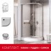 Душевая кабина Ravak XP1CP4-90 R-550 (поддон Merida 90 Slim R-550 + сифон) пол.алюминий/transparent (комплект)